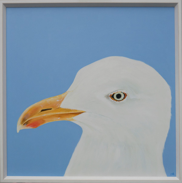 Painting of a seagull named Victor