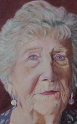 Betty with her Pearl earrings