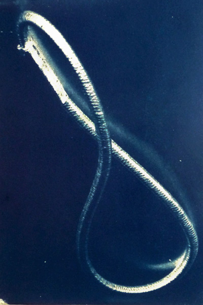 cyanotype of a hairband