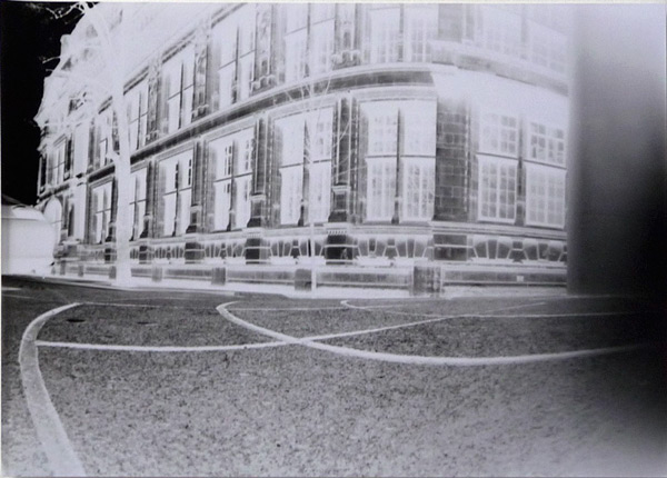 a pin hole photograph taken outside the V & A